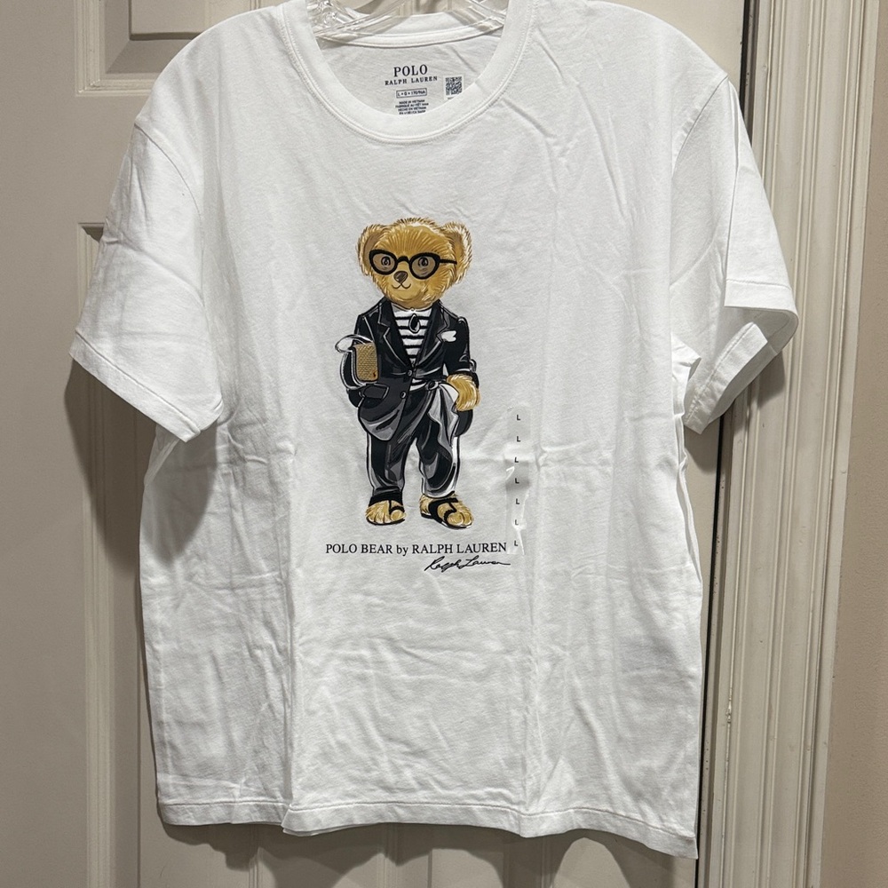 Polo by Ralph Lauren White Tee with Bear Design